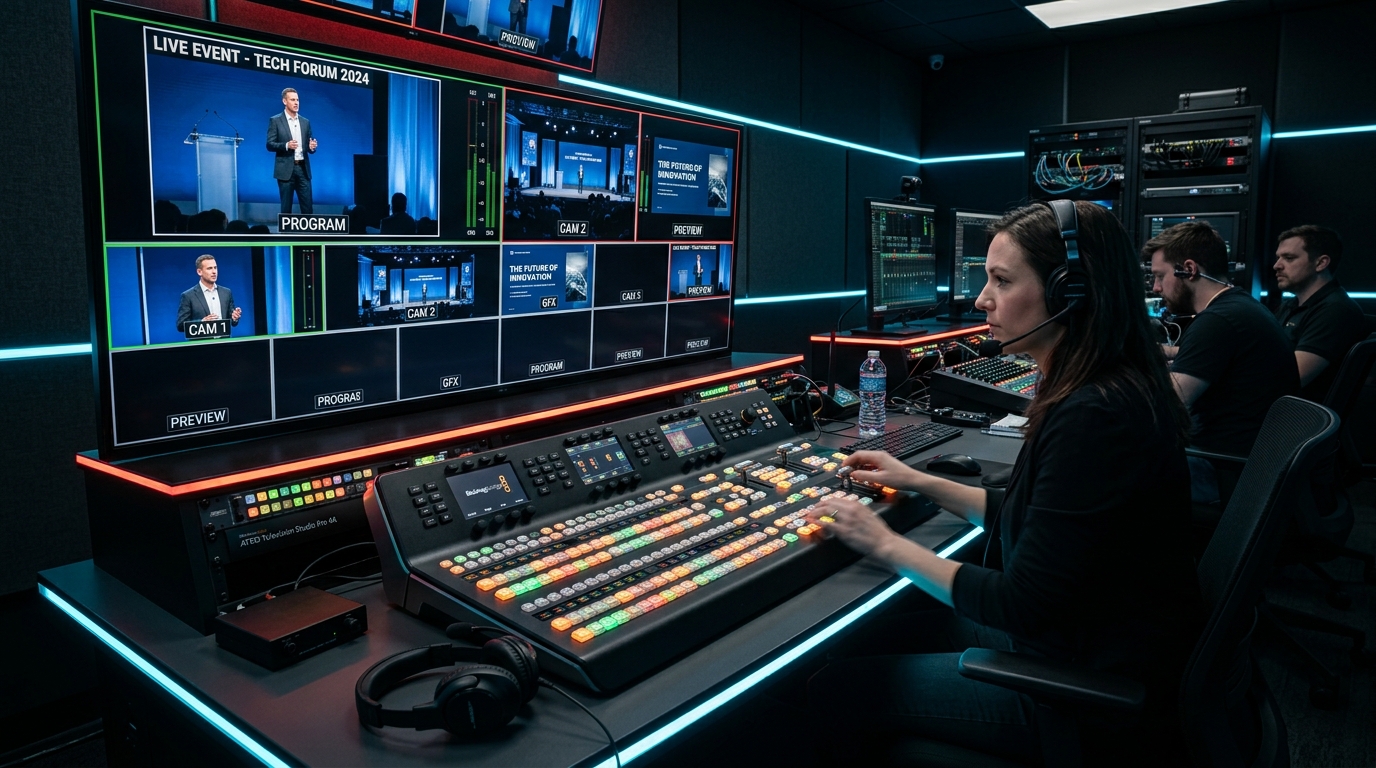 Livestream Regie und Broadcast Control
